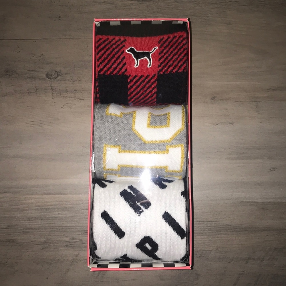 vs pink knee high socks 3pk BRAND NEW